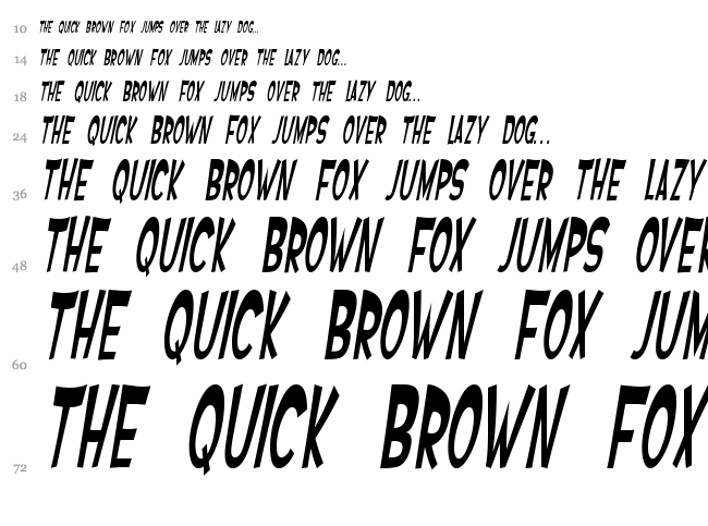SF Ferretopia font waterfall